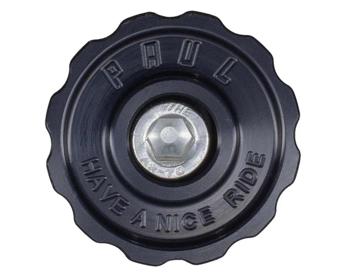 Paul Components Aluminum Top Cap (Black) (1-1/8")